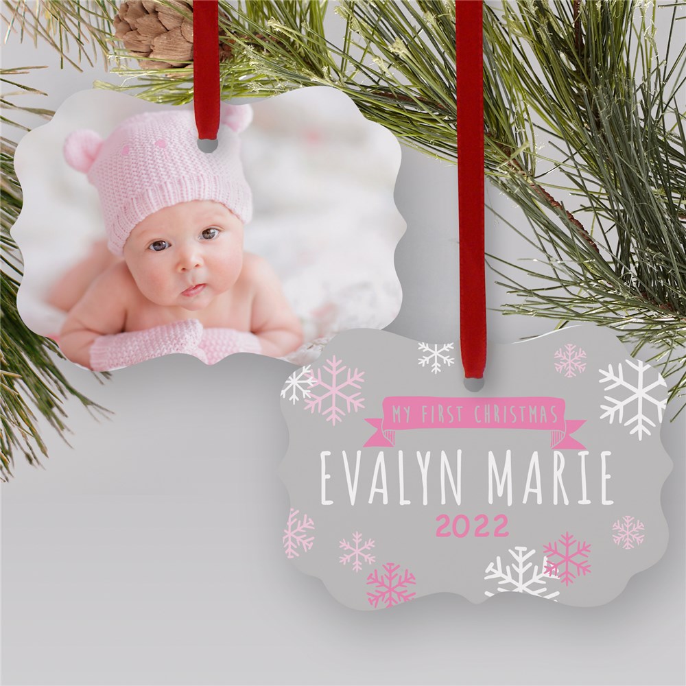 Personalized My First Christmas Photo Ornament | Personalized Baby Ornaments