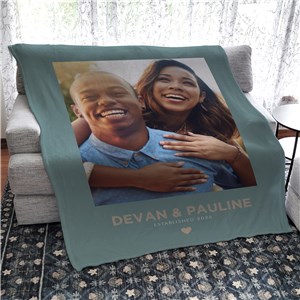 Personalized Couples Photo 60x80 Fleece Blanket U12313137