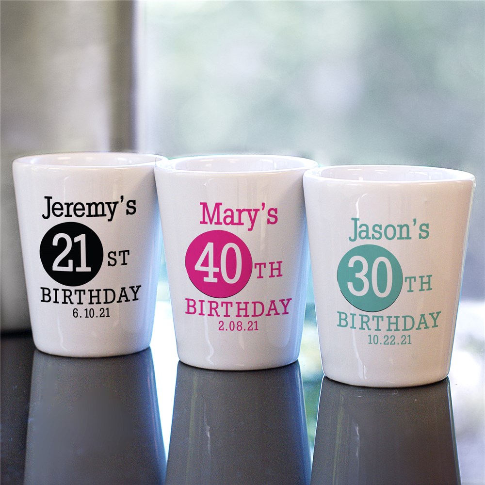 Personalized Birthday Shot Glass GiftsForYouNow
