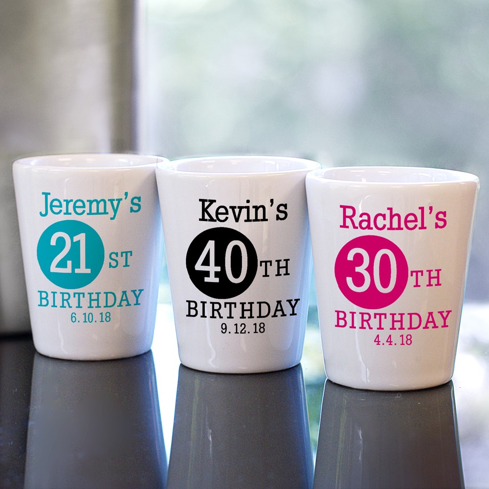 Personalized Birthday Shot Glass GiftsForYouNow