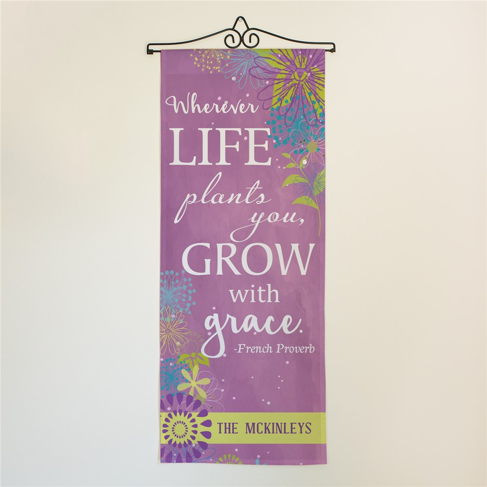Personalized Grow With Grace Wall Hanging