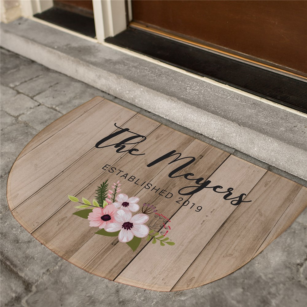 Floral Pallet Personalized Doormat GiftsForYouNow