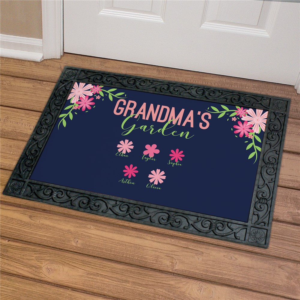 Personalized Grandma's Garden Doormat GiftsForYouNow