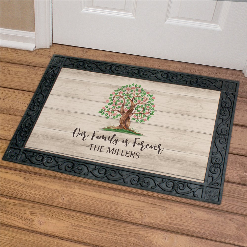 Personalized Our Family is Forever Doormat GiftsForYouNow
