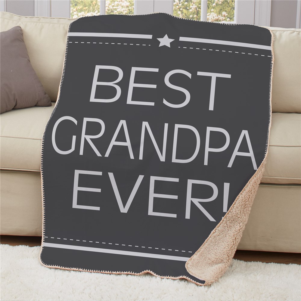 Personalized Best Daddy Ever Sherpa Blanket | Unique Father's Day Gifts