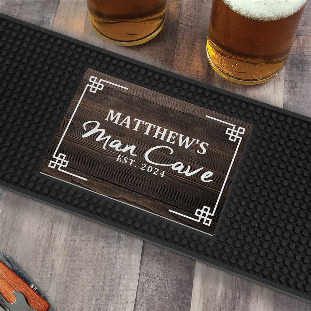 Personalized Man Cave Bar Mat GiftsForYouNow