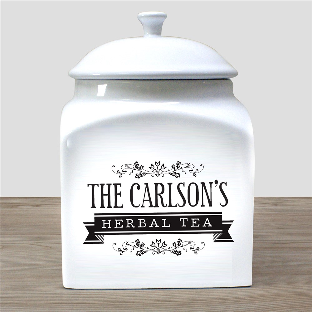 Personalized Herbal Tea Jar | Personalized Tea Holder