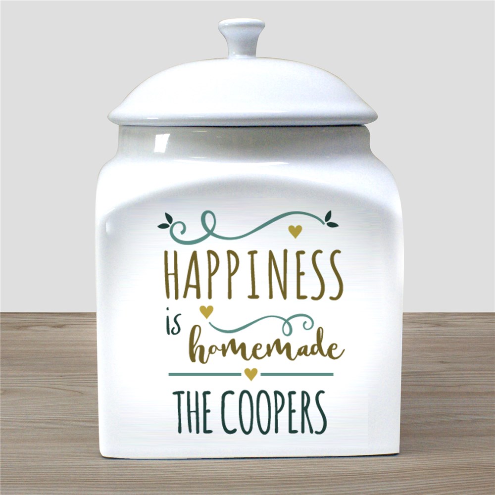 Personalized Happiness Is Homemade Tea Jar | Personalized Tea Jar