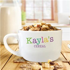 Personalized Colorful Name Bowl with Handle U1326223T