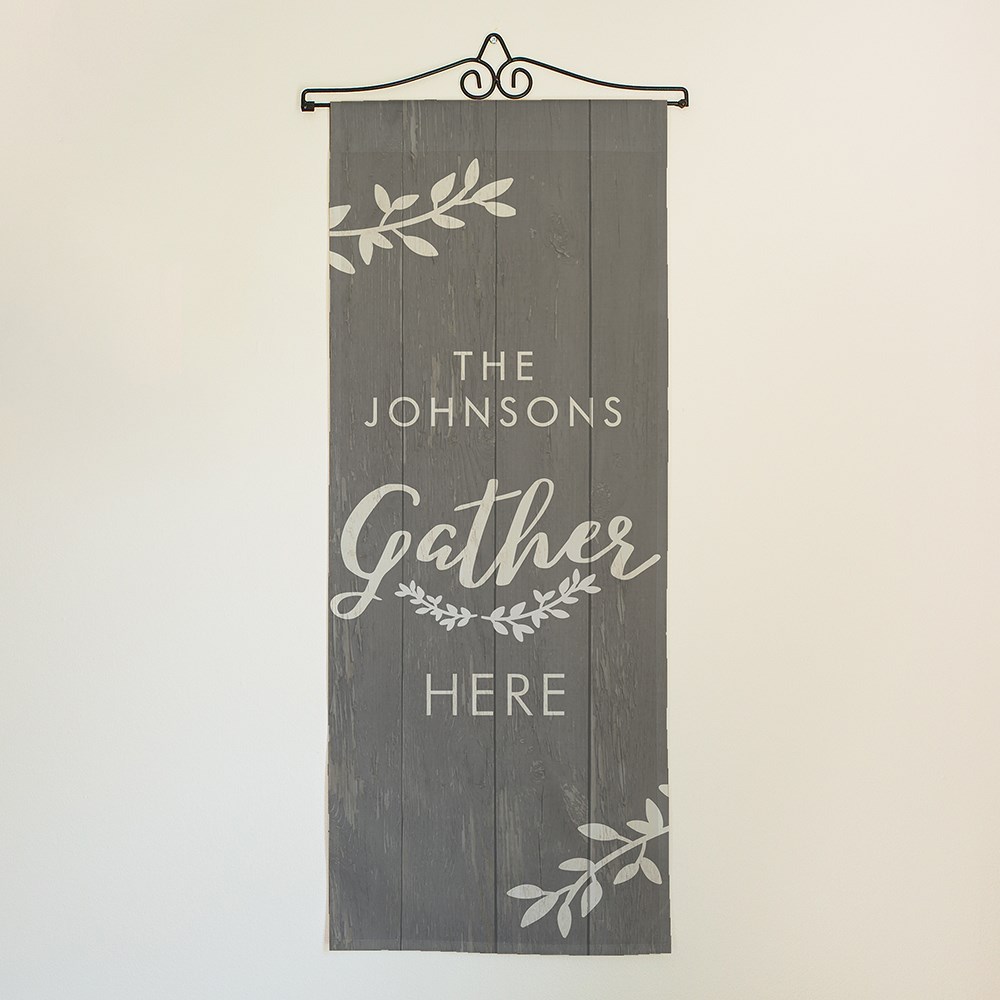 Personalized Gather Here Wall Hanging GiftsForYouNow