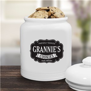 Personalized Farmhouse Ceramic Cookie Jar | Personalized Cookie Jars