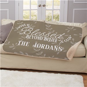 Personalized Blessed Beyond Belief Sherpa Blanket | Personalized Blankets