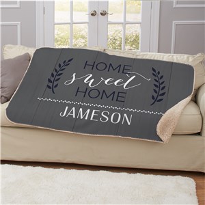 Personalized Home Sweet Home Personalized Sherpa Blanket | Personalized Blankets