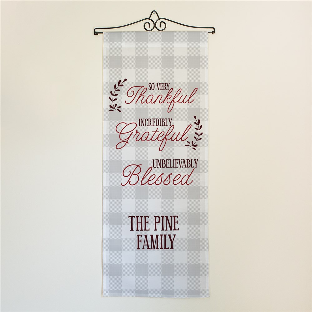 Personalized So Very Thankful Wall Hanging