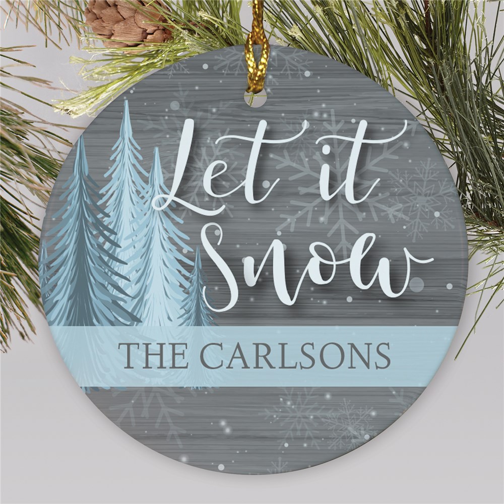 Let It Snow Personalized Ornament | Let It Snow Christmas Ornament