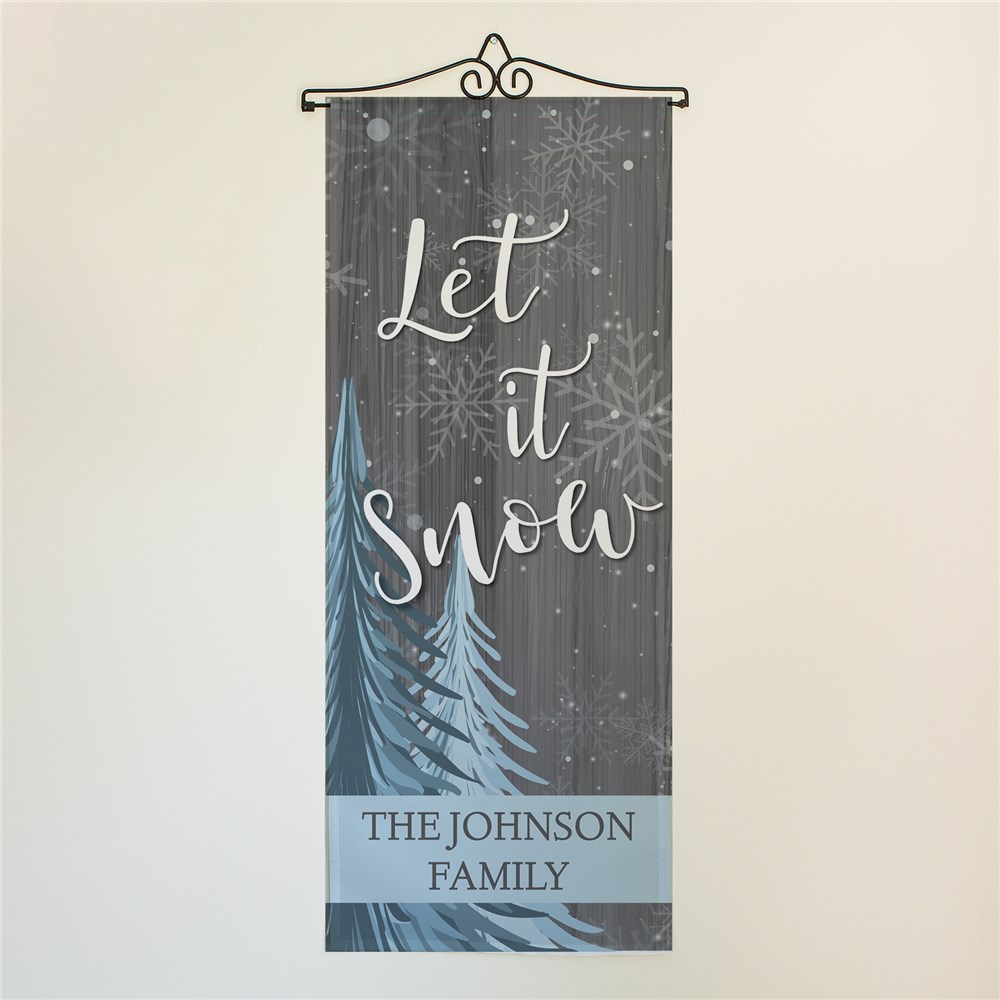Let It Snow Personalized Wall Hanging | Winter Door Decorations