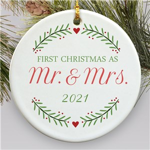 First Christmas as Newlyweds Ornament | Mr and Mrs Newlyweds Ornament