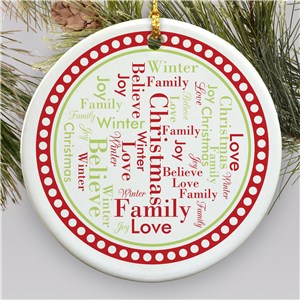 Personalized Word Art Christmas Ornament | Ornament With Word Cloud