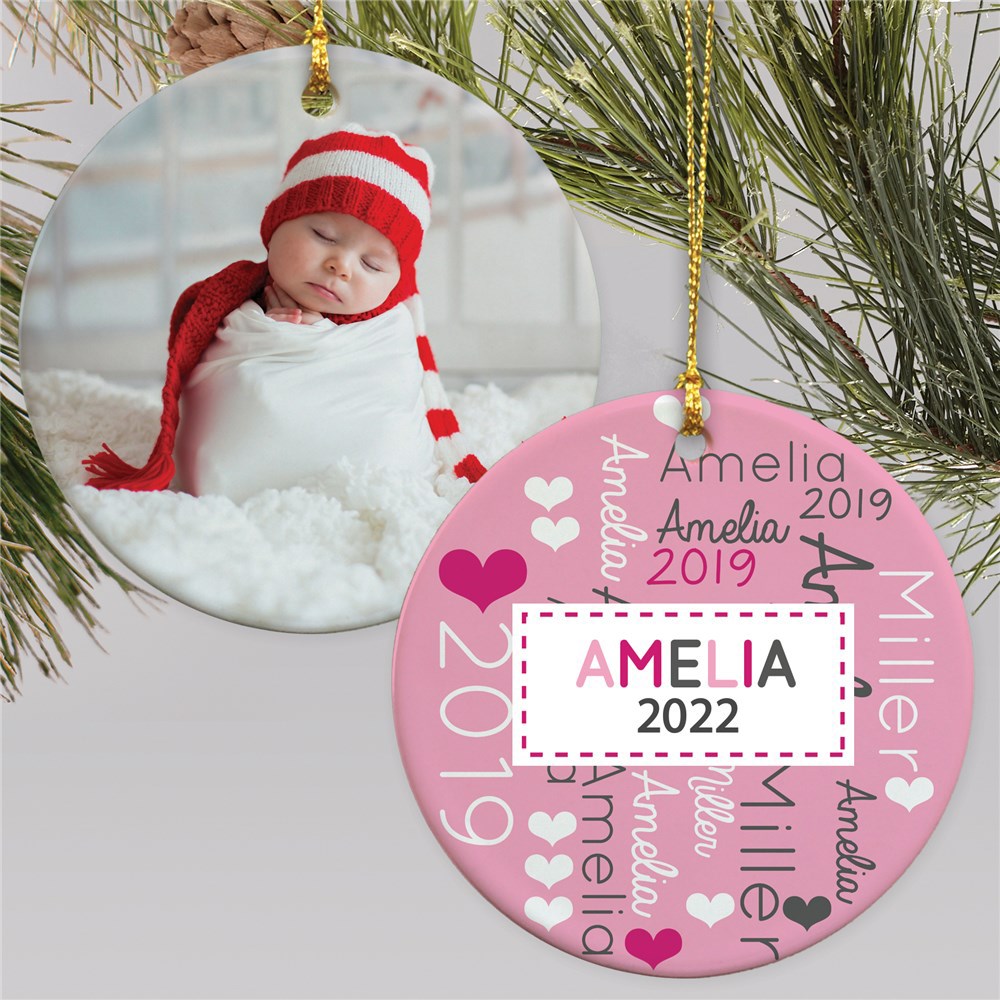 Baby's First Christmas Word-Art Ornament U1384710