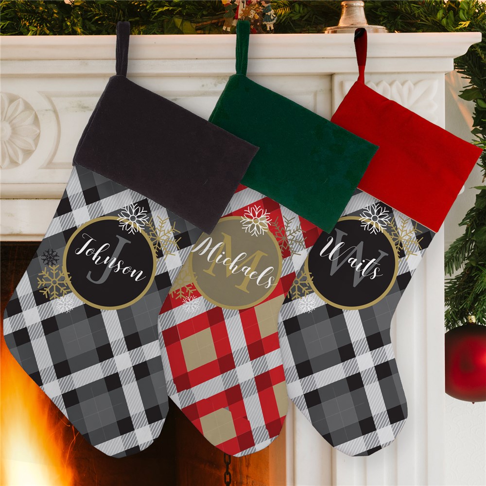 Christmas Stockings | Personalized Plaid Stockings