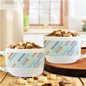 Personalized Kid's Word Art Bowl with Handle U1401723T