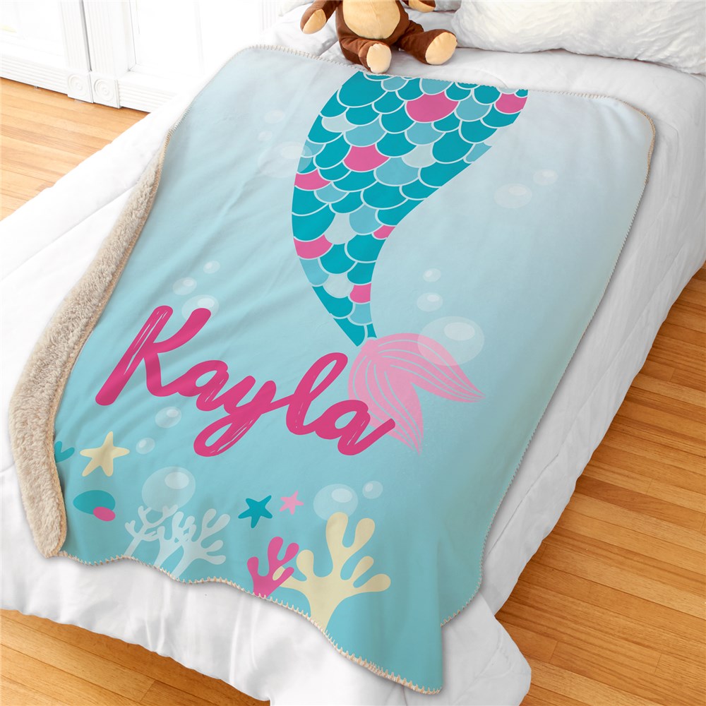 Giant Kids Blanket | Personalized Mermaid Blanket