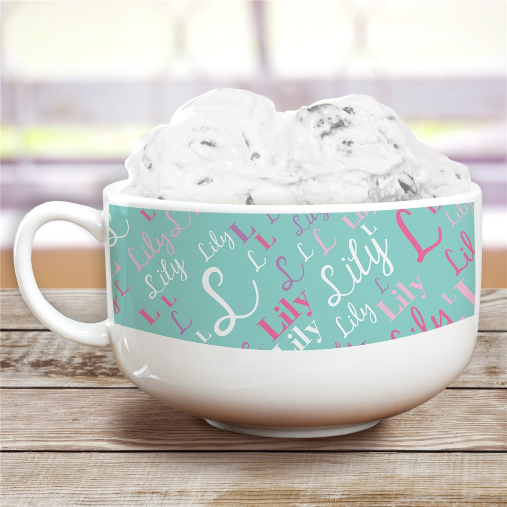 Personalized Ice Cream Bowl | Girls Name Personalized Gifts