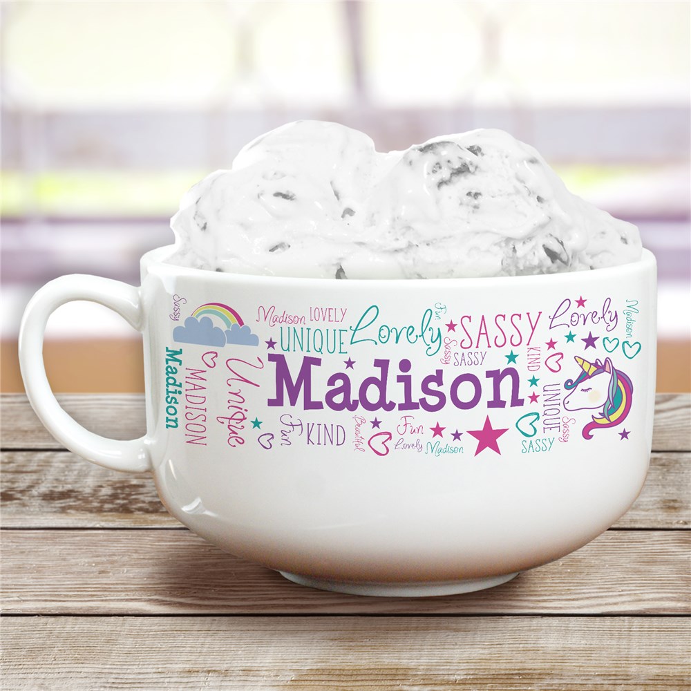 Personalized Ice Cream Bowls | Unicorn Personalized Gifts