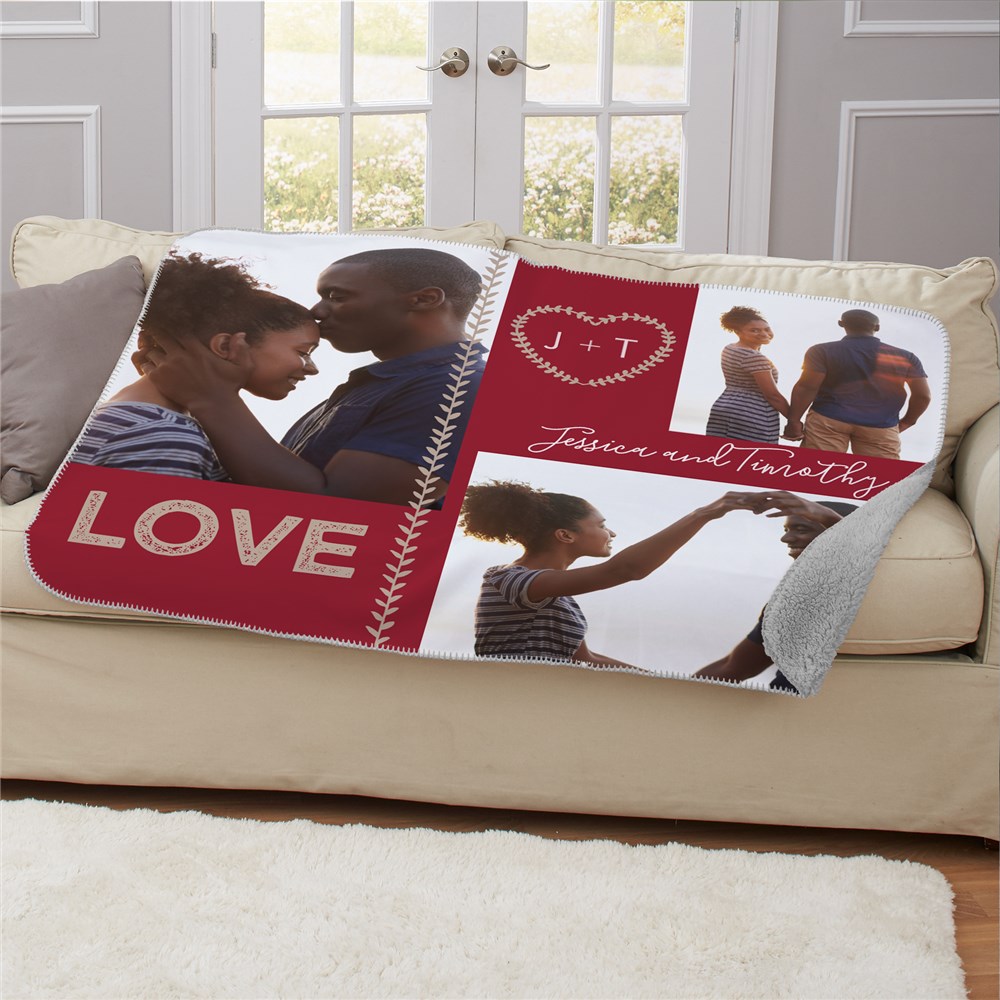 Personalized Couple's Blanket with Photos