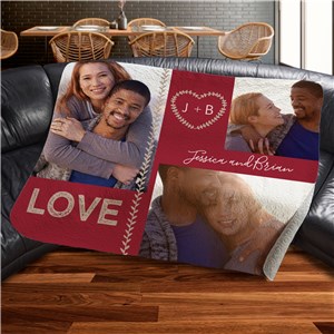 Personalized Couples Photo Quilted Blanket