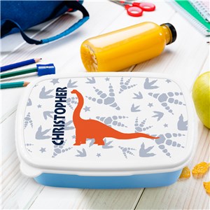 Personalized Kids' Lunch Box with Dinosaur Footprint Design