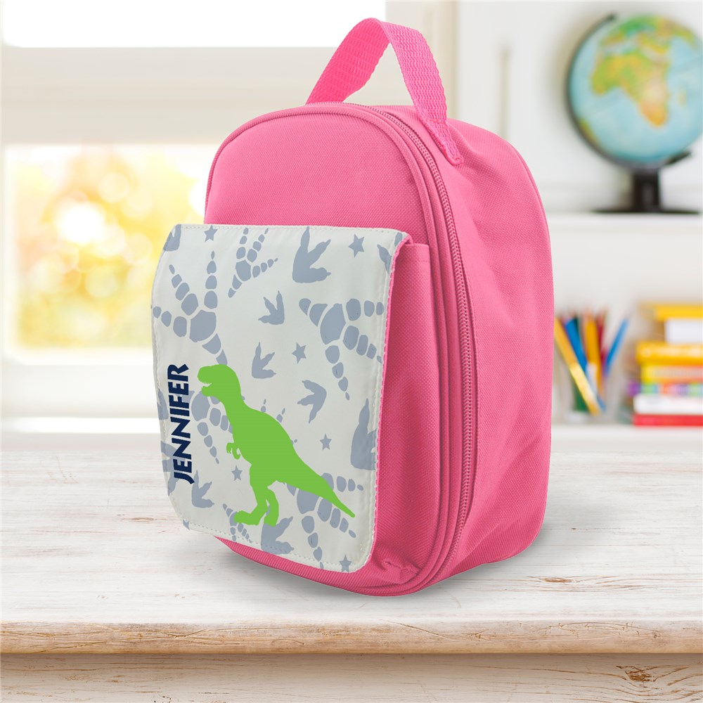 Personalized Lunch Bag with Dinosaur Footprint Design