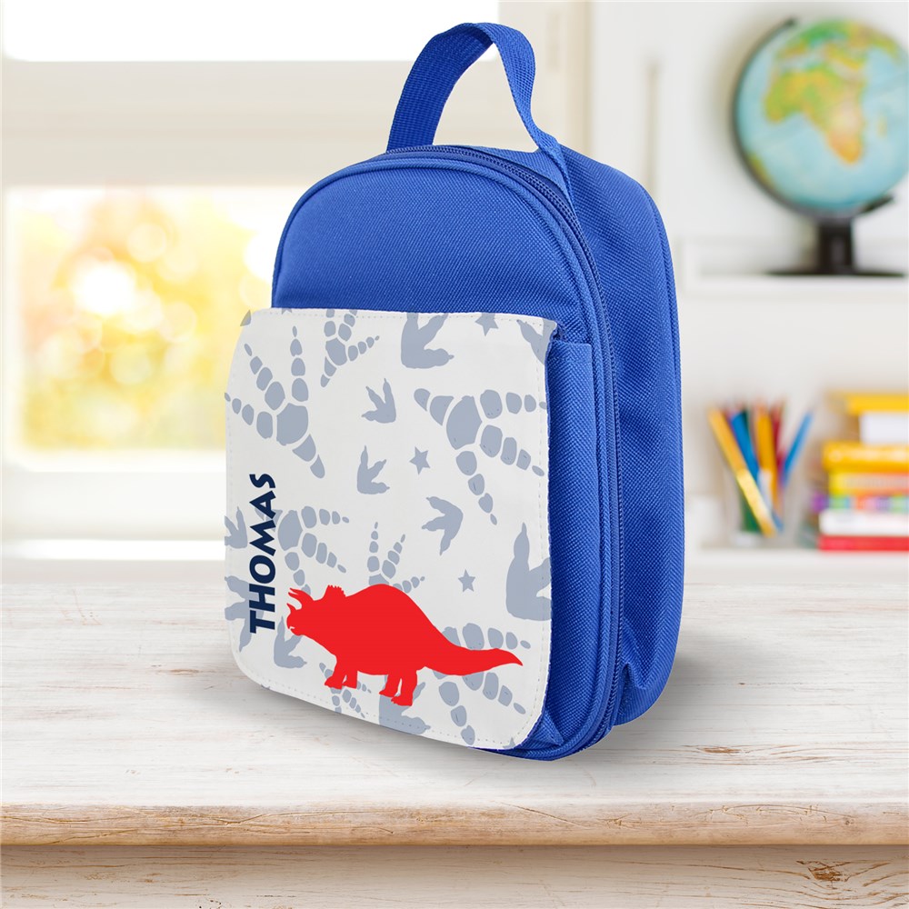 Personalized Lunch Bag with Dinosaur Footprint Design