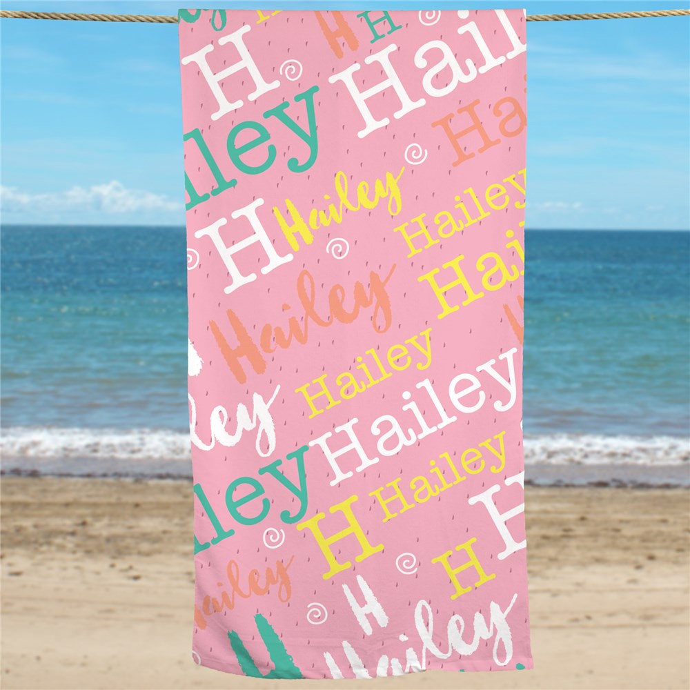 Personalized Girls Beach Towel | Beach Towels With Name