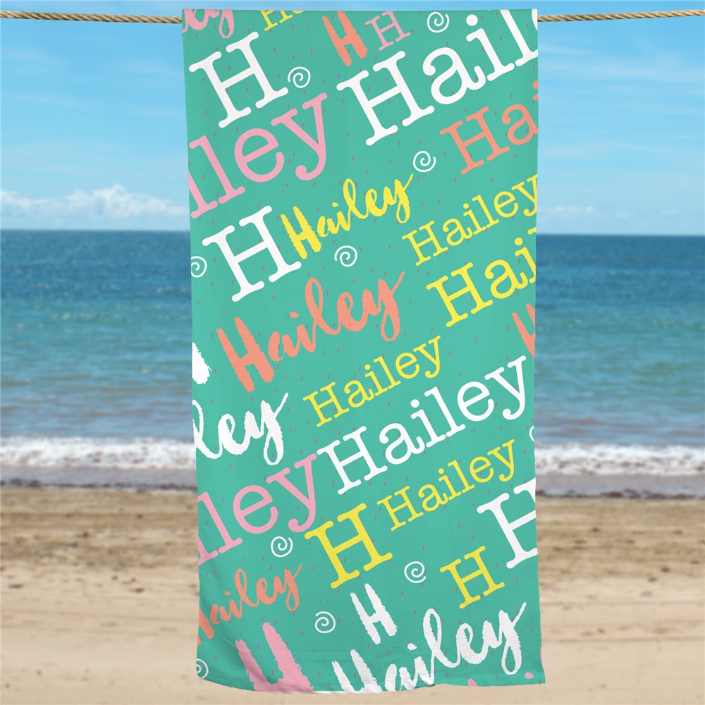 Personalized Girls Beach Towel | Beach Towels With Name