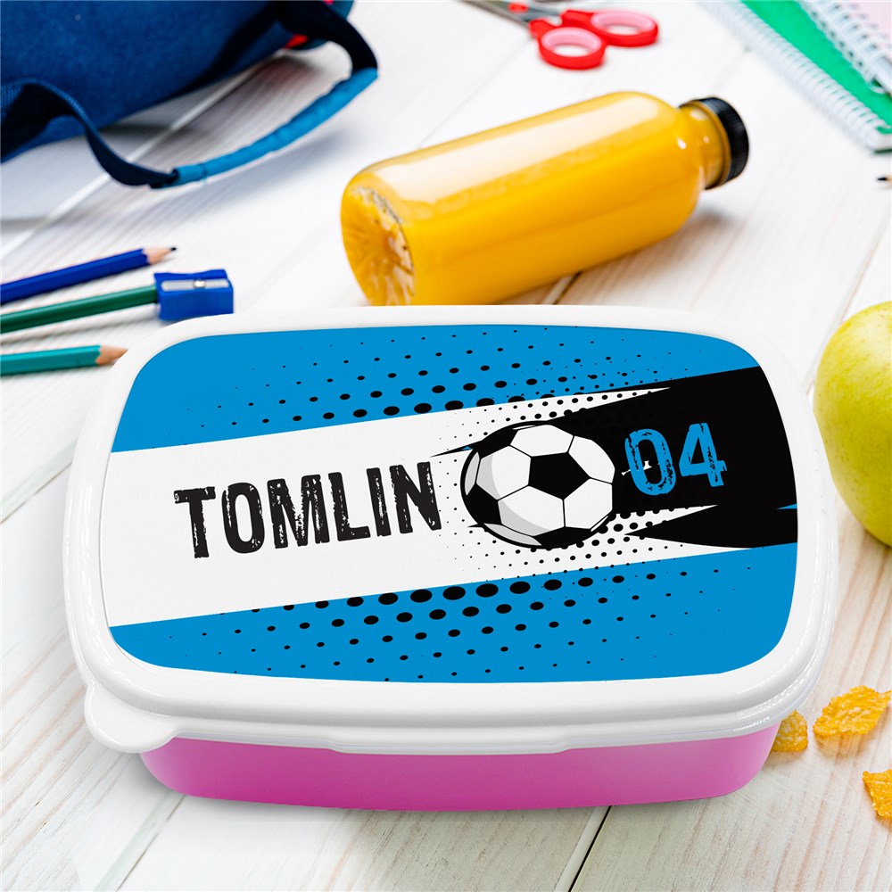 Personalized Kids' Lunch Box with Sports Ball Design
