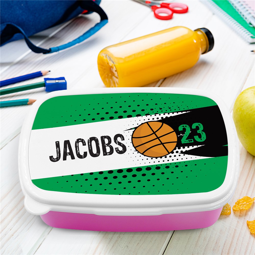 Personalized Kids' Lunch Box with Sports Ball Design