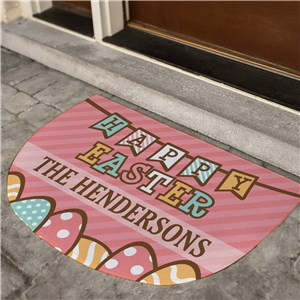 Personalized Easter Doormat | Pink Easter Decor