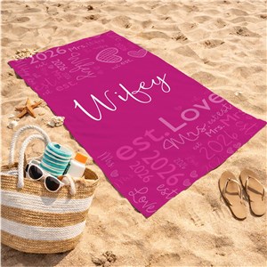 Wedding Beach Towels | Top Personalized Honeymoon Gifts