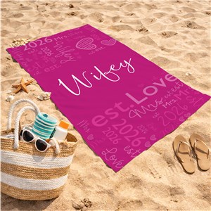 Wedding Beach Towels | Top Personalized Honeymoon Gifts