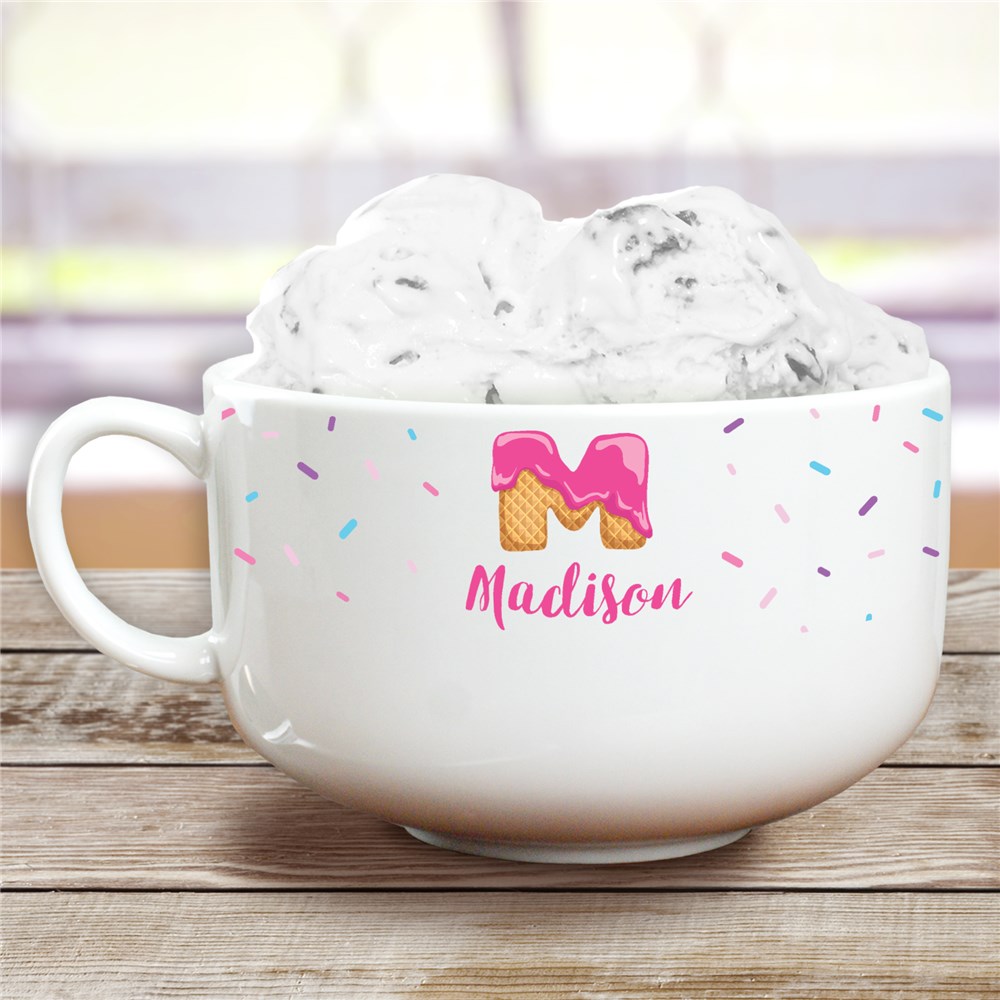 Personalized Sprinkles Ice Cream Bowl GiftsForYouNow