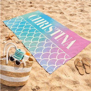 Personalized Beach Towels | Mermaid Beach Towel