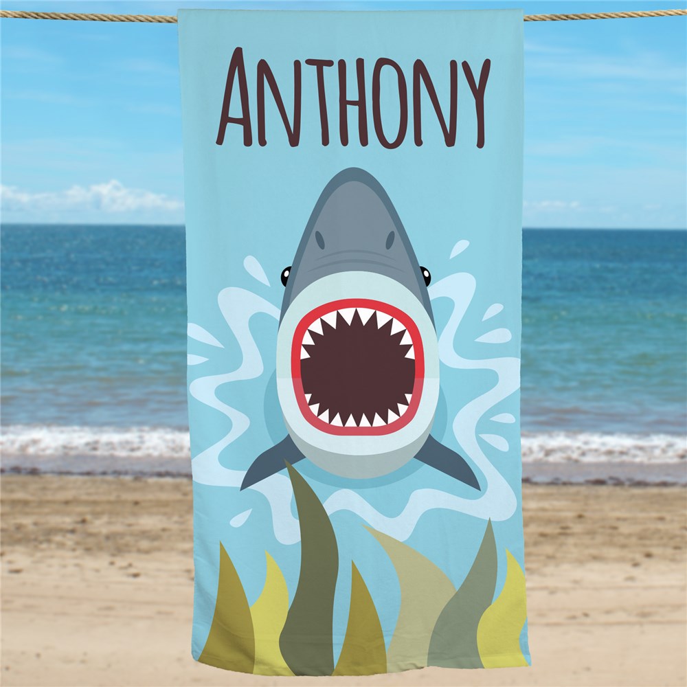 Personalized Beach Towel | Shark Gifts For Kids