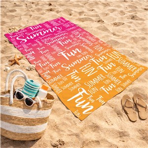 Summer Beach Towel | Colorful Beach Towel With Name
