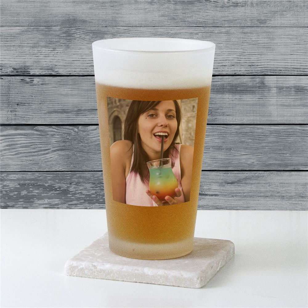 Photo Frosted Pint Glass | Personalized Gifts for Him
