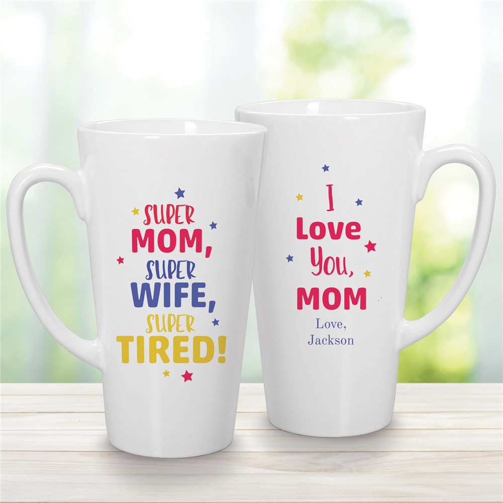 super mom super wife super tired mug