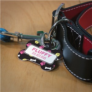Pink and Black Pet Tag | Personalized Dog Tags