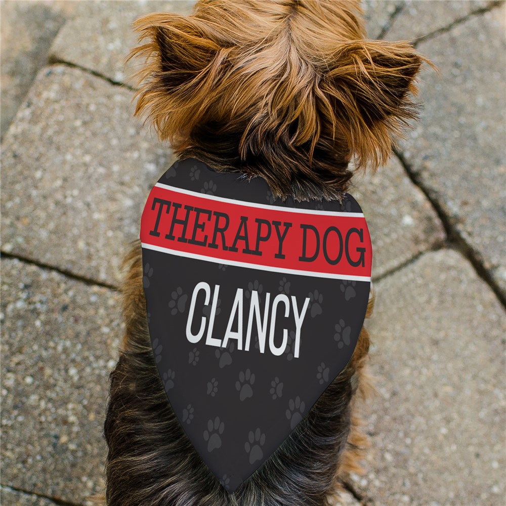 Personalized Pet Accessories | Bandana For Therapy Dog