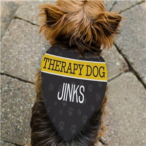 Personalized Pet Accessories | Bandana For Therapy Dog