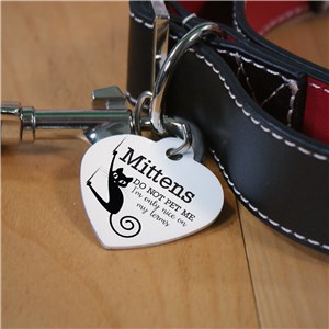 Personalized Cat Tag | Don't Pet Me Cat Tag